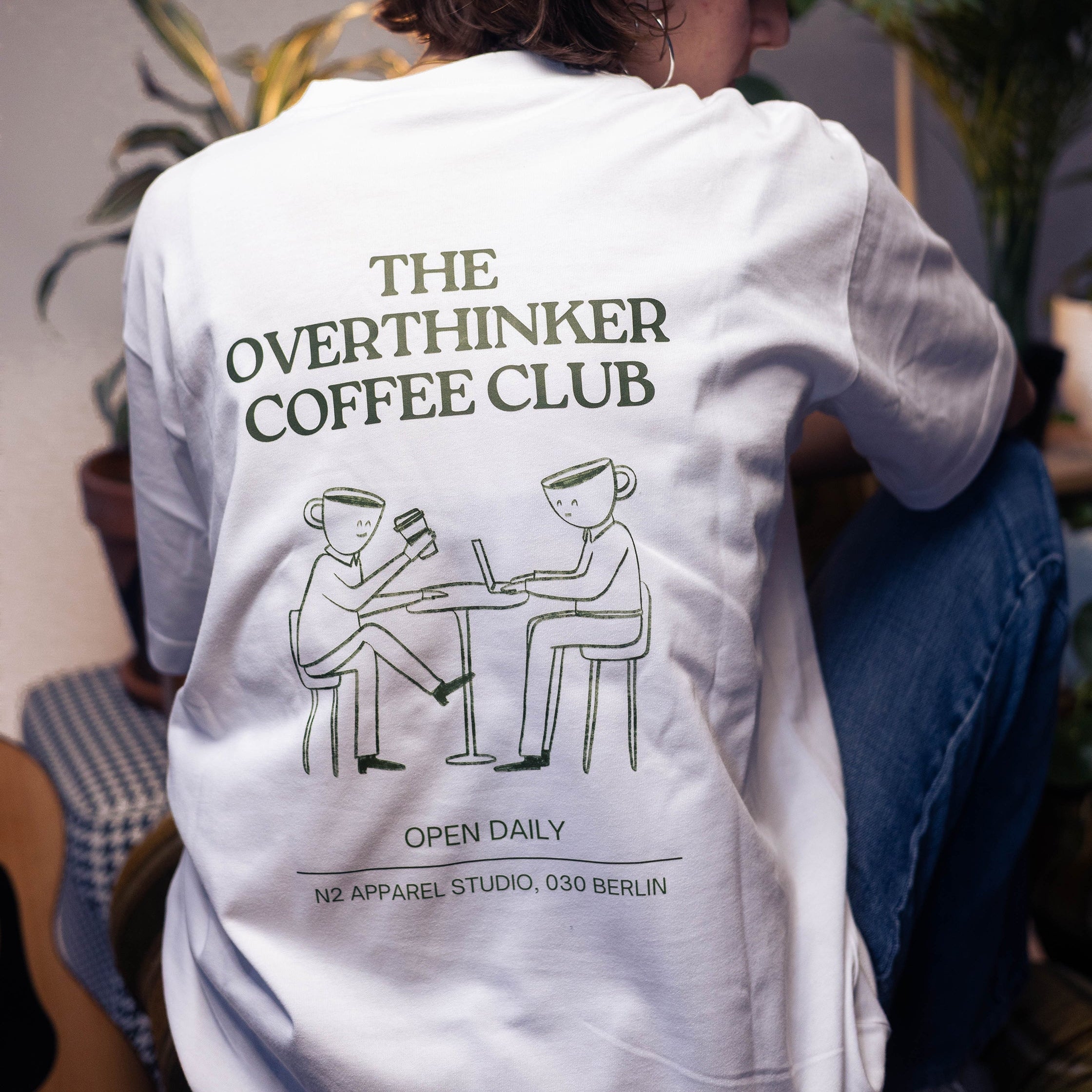 the overthinker coffee club oversized T-Shirt