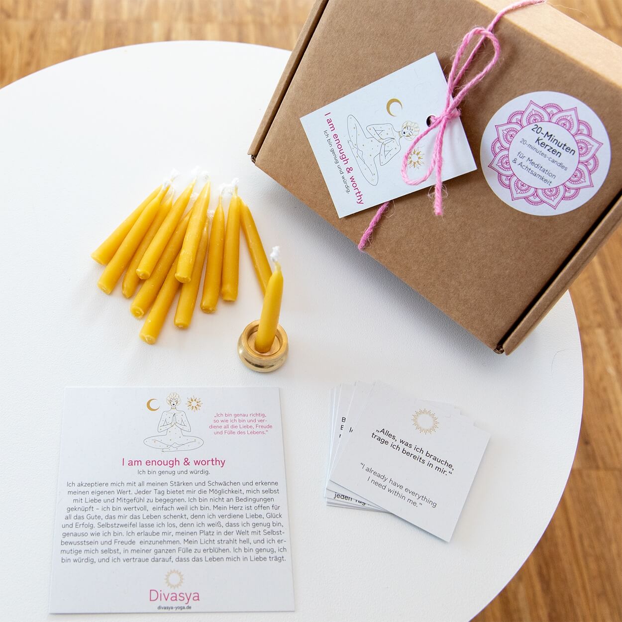 20-Minuten-Kerzen | I am enough & worthy