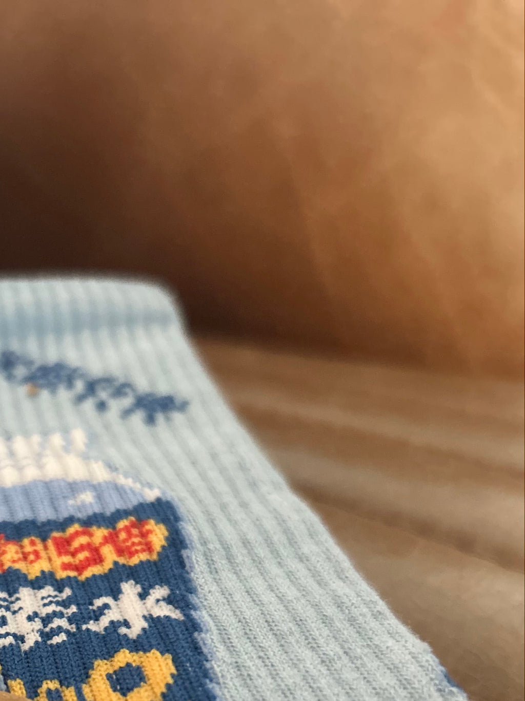 Blue Trendy Graphic Socks