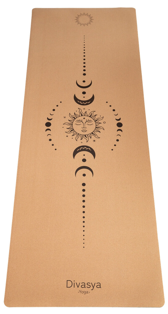 Cork Yoga Mat: 100% Natural | Portuguese Cork & Rubber | Includes Protective Cover