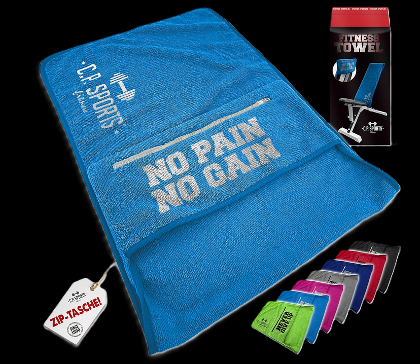 Fitness Towel (Microfiber) + Zippered Pouch - C.P. SPORTS