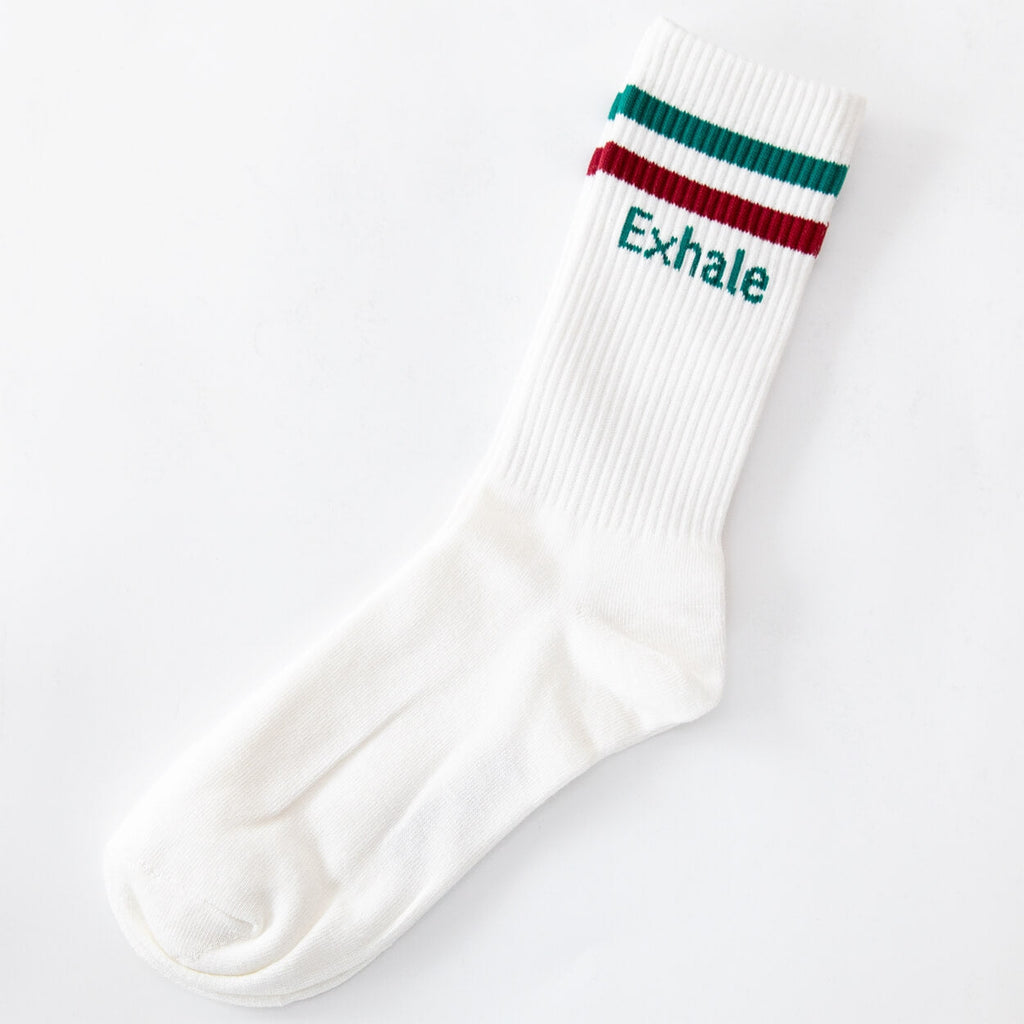 Socken mit Yoga-Motiv in 2 Varianten: Inhale Exhale | Namasté