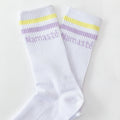 Socks with a yoga theme in 2 designs: Inhale Exhale | Namasté