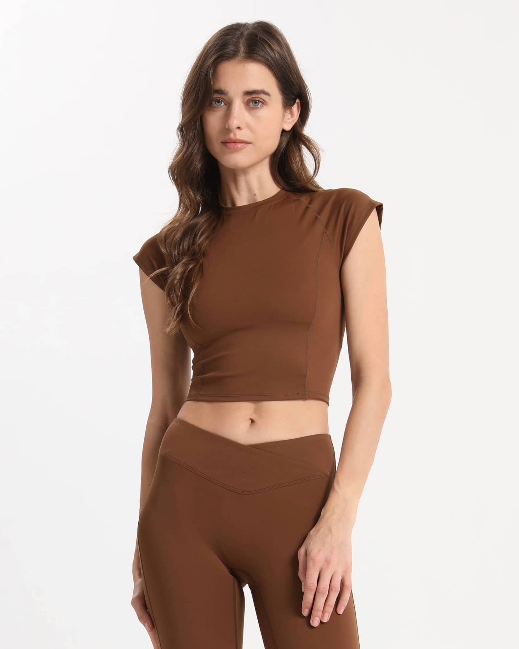 Sport Top weich figurbetont – Braun
