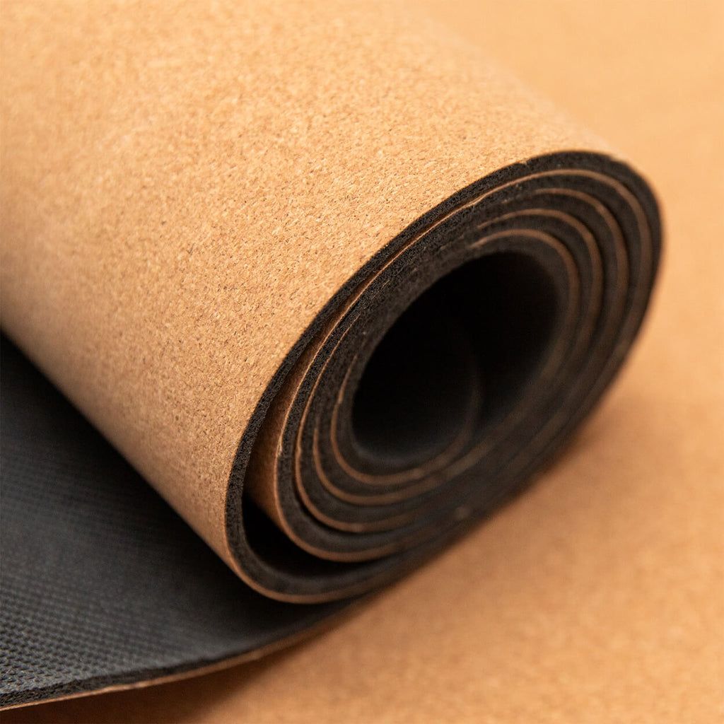 Cork Yoga Mat: 100% Natural | Portuguese Cork & Rubber | Includes Protective Cover