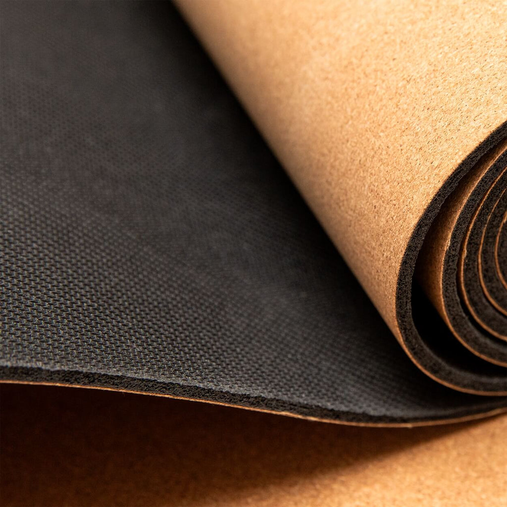 Cork Yoga Mat: 100% Natural | Portuguese Cork & Rubber | Includes Protective Cover