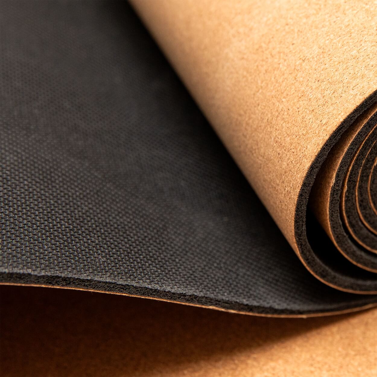 Cork Yoga Mat: 100% Natural | Portuguese Cork & Rubber | Includes Protective Cover