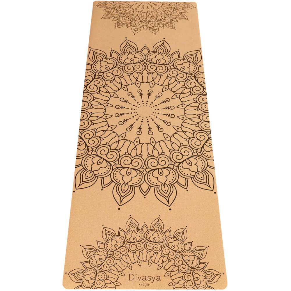 Cork Yoga Mat: 100% Natural | Portuguese Cork & Rubber | Includes Protective Cover