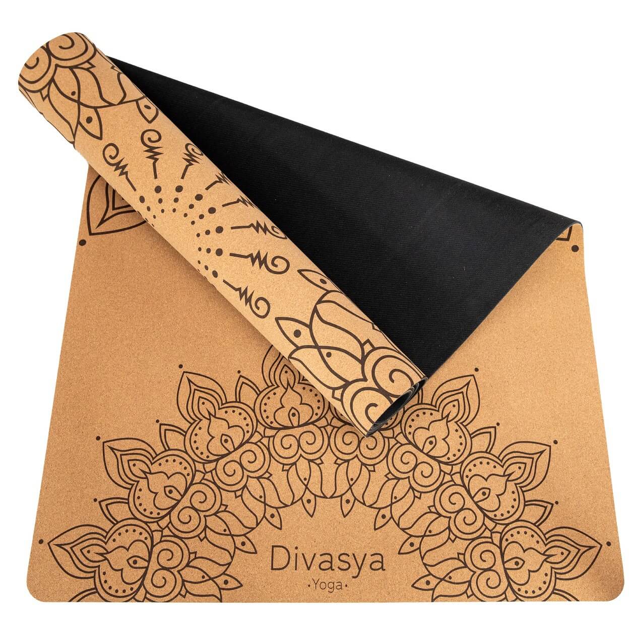 Cork Yoga Mat: 100% Natural | Portuguese Cork & Rubber | Includes Protective Cover