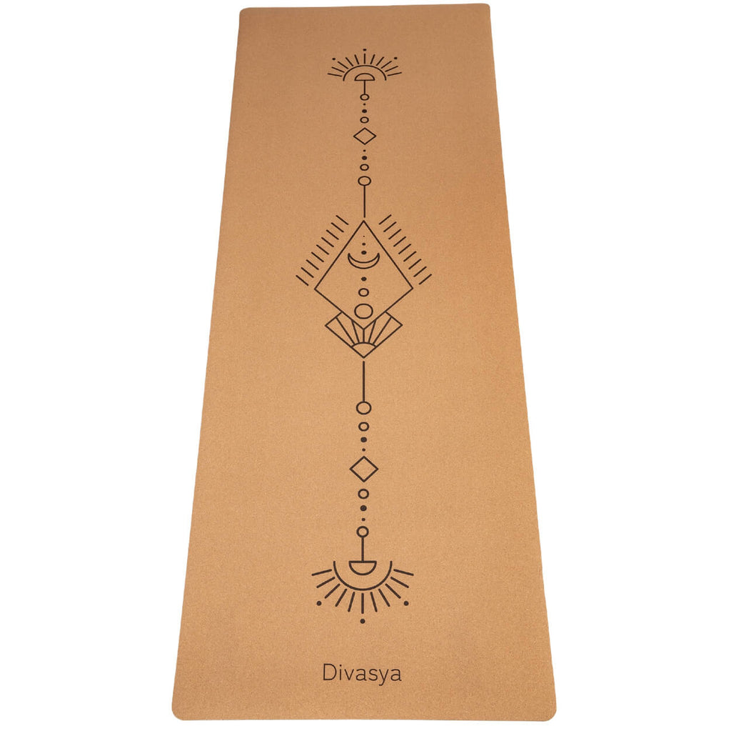 Cork Yoga Mat: 100% Natural | Portuguese Cork & Rubber | Includes Protective Cover