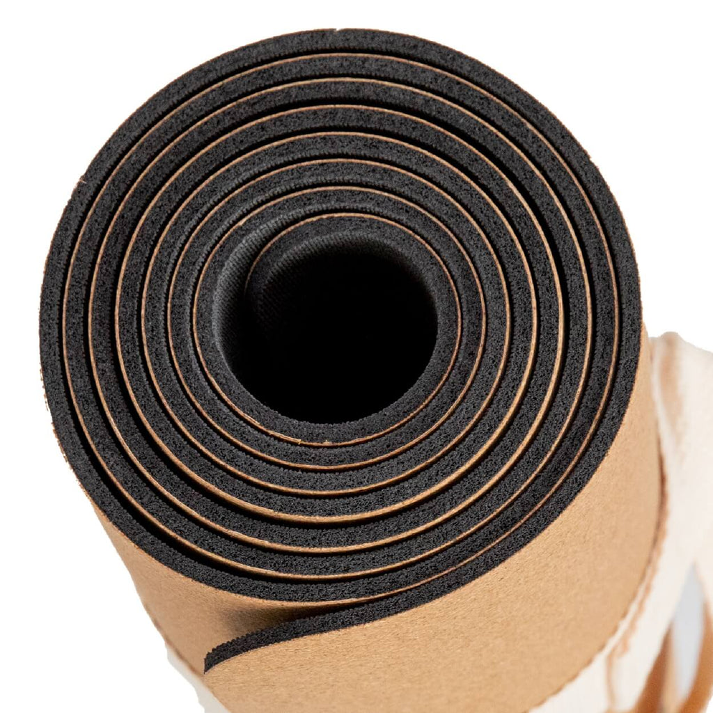 Cork Yoga Mat: 100% Natural | Portuguese Cork & Rubber | Includes Protective Cover