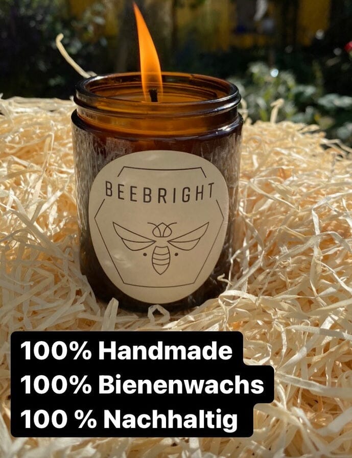 Handmade beeswax candle - locally made