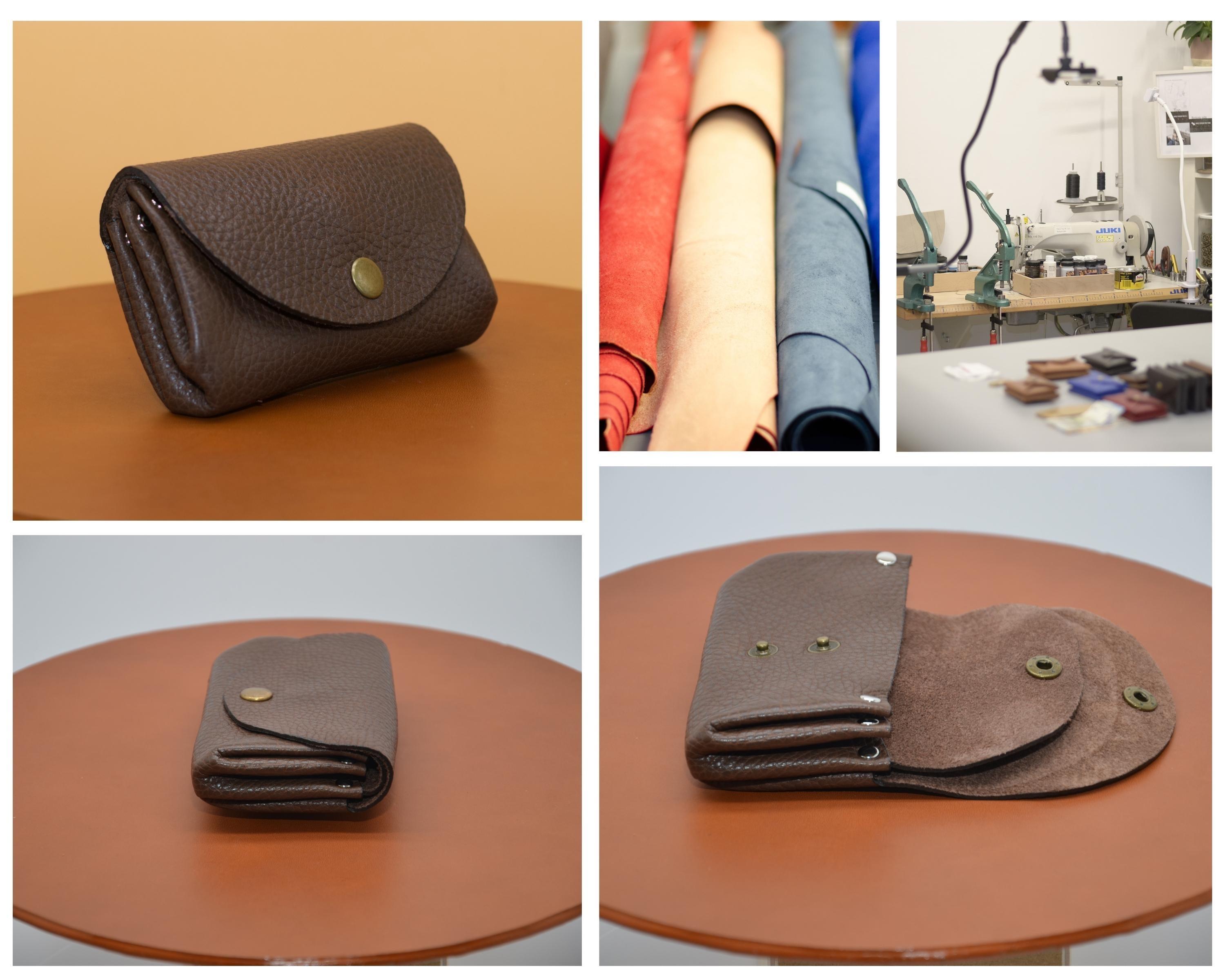 Kleine Geldbeutel für Damen. Minimalistisches Portemonnaie für Frauen. Geschenke für Sie. Schlanke Brieftasche. Größe cir. 11,5x8x3,5cm.