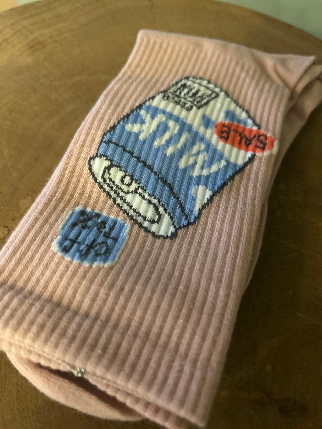 Milk Can Graphic Socks