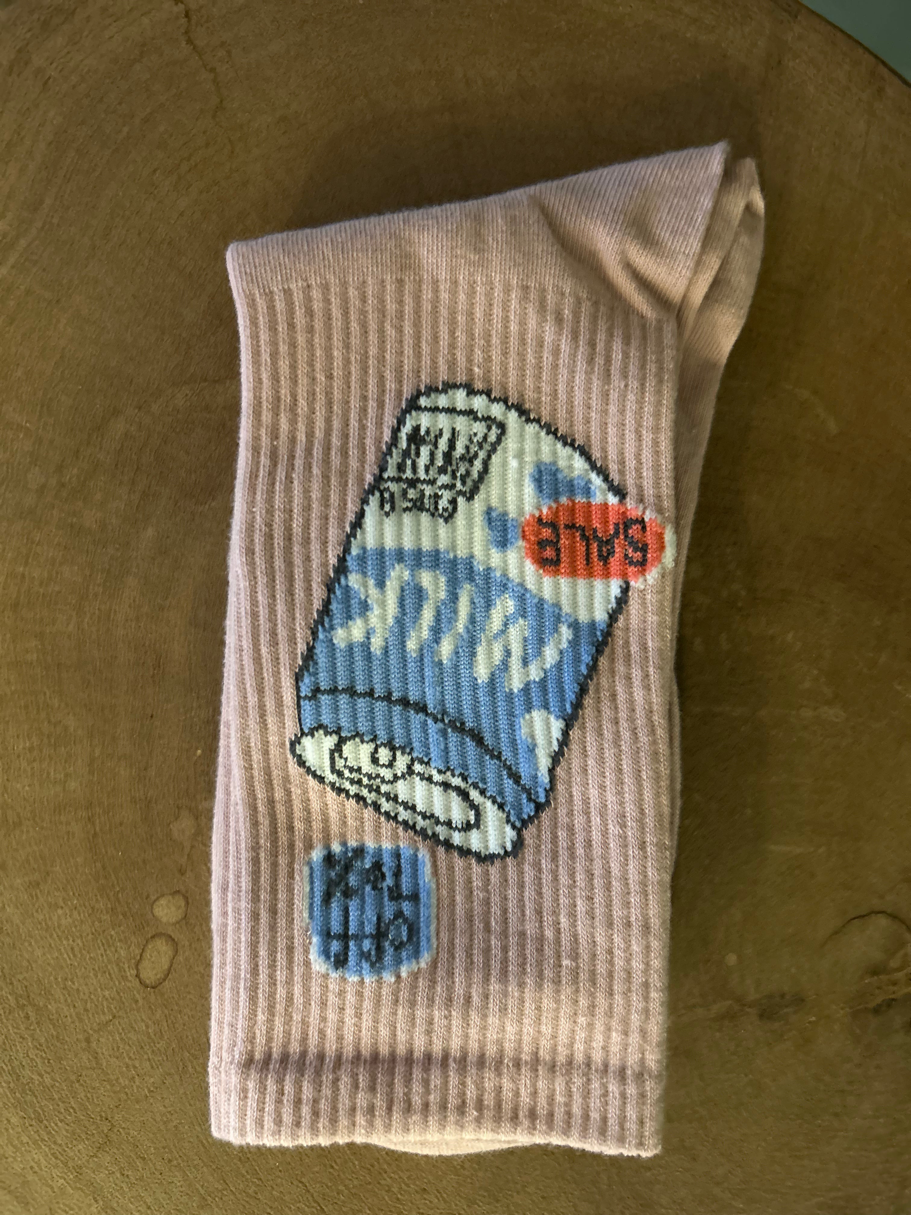 Milk Can Graphic Socks