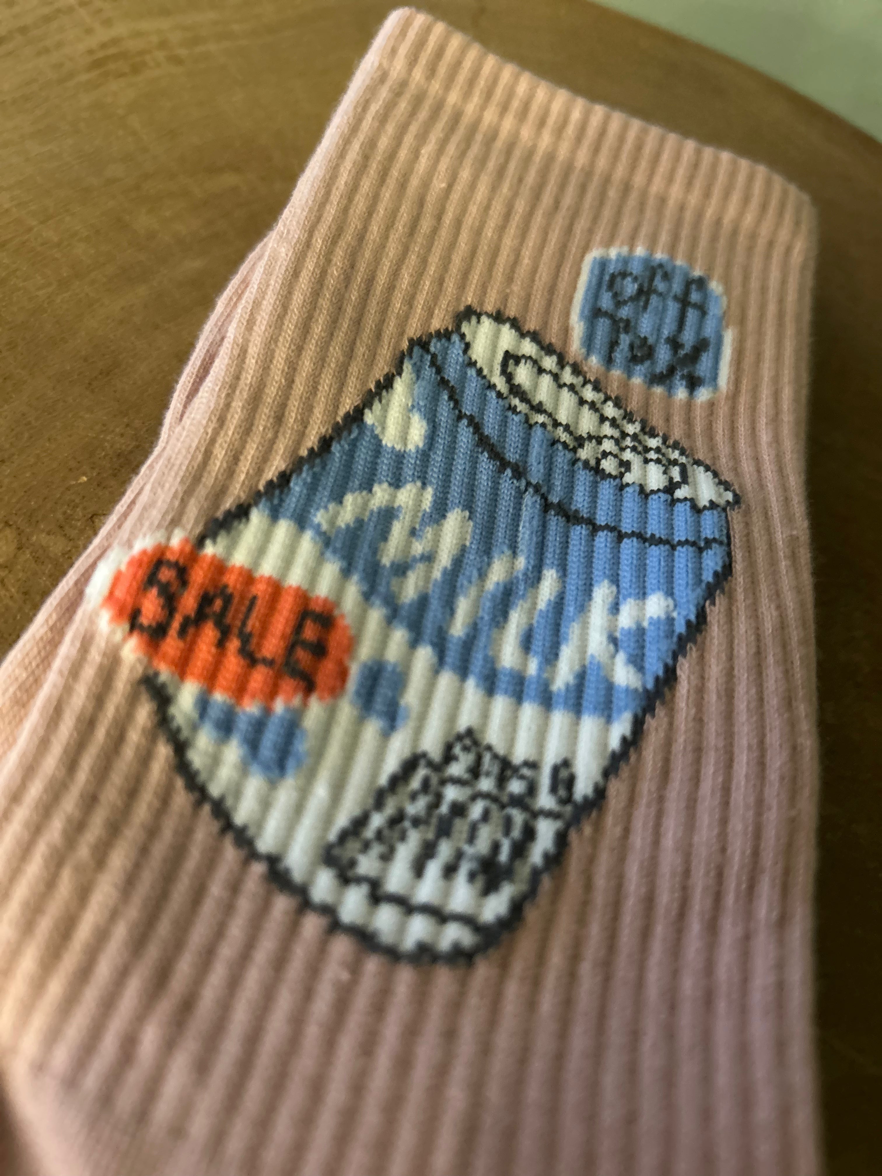 Milk Can Graphic Socks