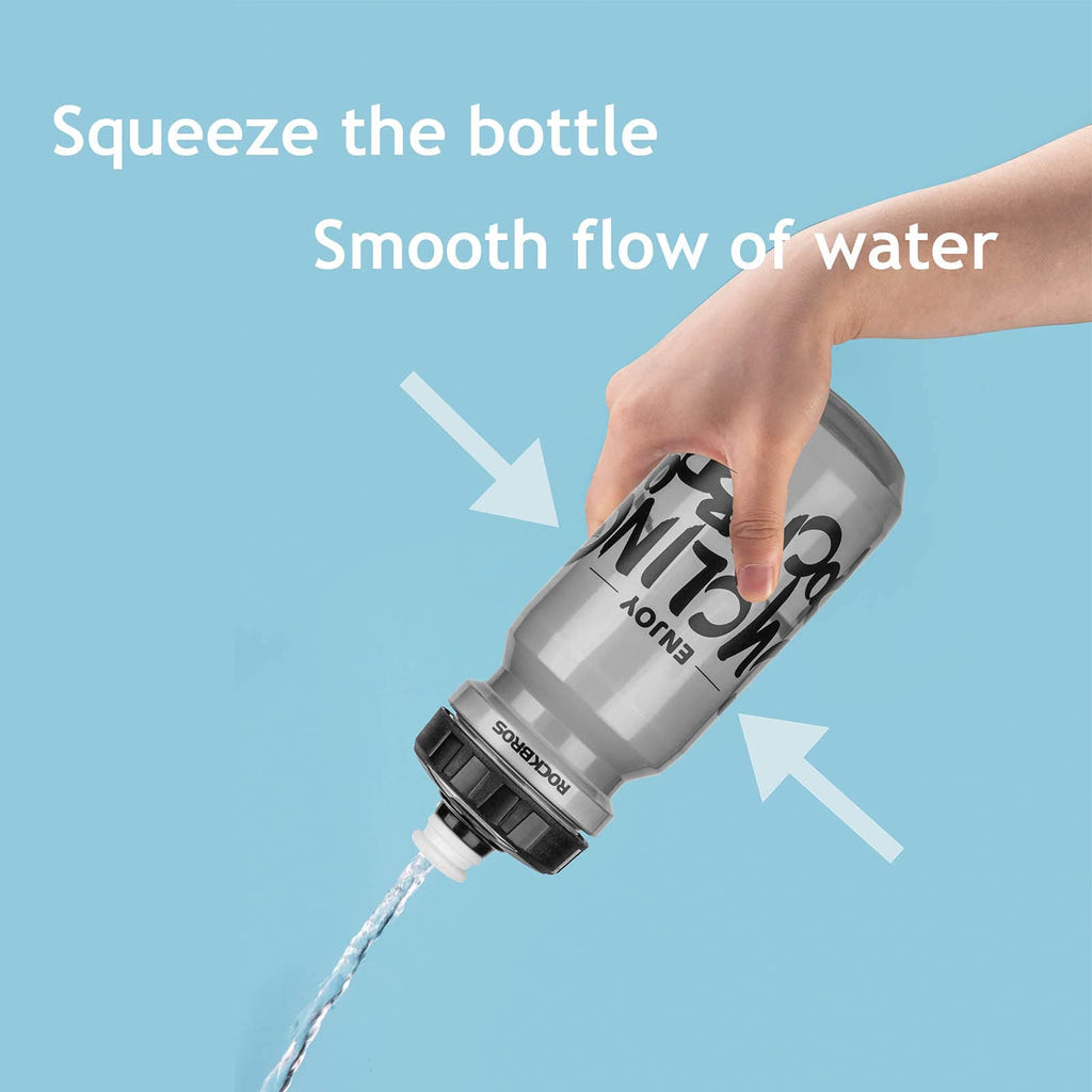 ROCKBROS Sports Water Bottle, 600 ml, made of PP5, comes with a dust cover