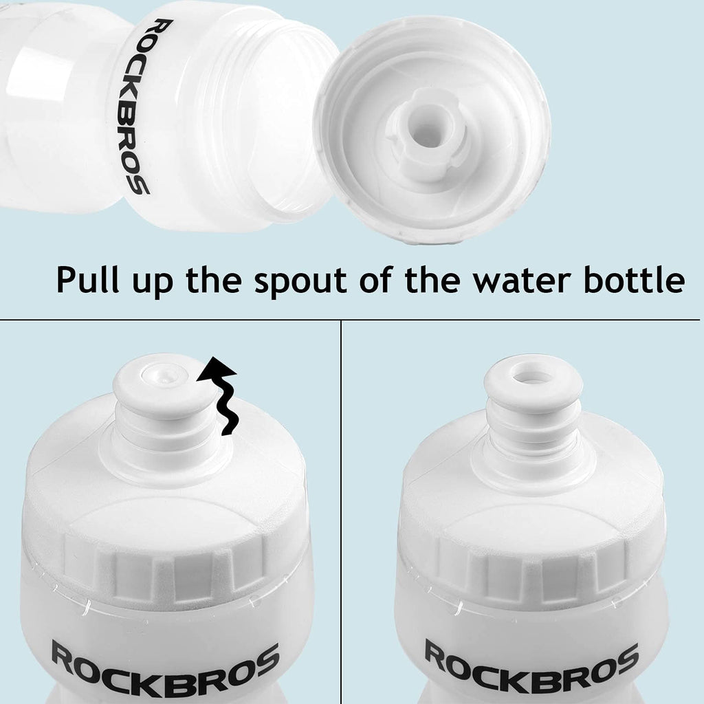 ROCKBROS Sports Water Bottle, 600 ml, made of PP5, comes with a dust cover